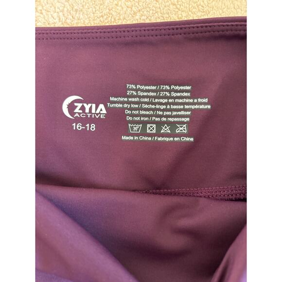 Zyia Purple Cropped Athletic Leggings Size 16-18 - Picture 5 of 8